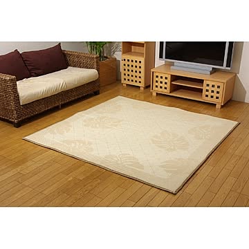 FXガレット アイボリーカーペット 麻混 中材ウレタン 174×261cm 江戸間3畳