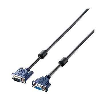 まとめエレコム ディスプレイ延長ケーブルミニD-Sub15pinオス-メス 5.0m CAC-E50BK 1本×3セット