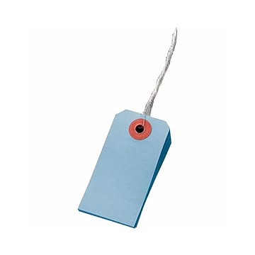 (まとめ) TANOSEE カラー荷札 6号 30×60mm ブルー 1パック（200枚）  【×10セット】