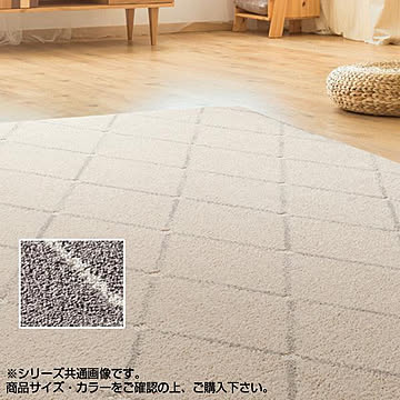 アスワン　PTT繊維カーペット　アルテア　190×190cm　DGY・ダークグレー　CA617797