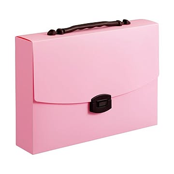 （まとめ）ライオン事務器 キャリングバッグイロキャリ ストロベリーミルク CA-173SM 1個【×5セット】