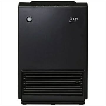 セラミックヒーター 電気ファンヒーター 温風 電気暖房 ユアサプライムス 1200W 人感センサー 温度センサー 切タイマー YKT-S1200CM K