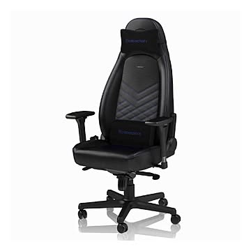 noblechairs ICON ゲーミングチェア ヘッドレスト・ランバーサポート付 ブルー NBL-ICN-PU-BBL-SGL