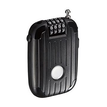（まとめ）サンワサプライ eセキュリティワイヤーリール式ダイヤル錠 4桁 SLE-11LN 1個【×10セット】