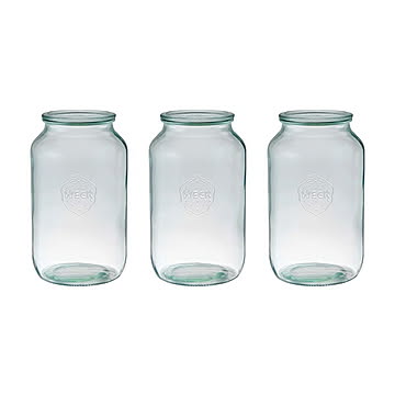 WECK ストレートシェイプ 3250ml 3個セット WE-776 ウェック ガラス キャニスター