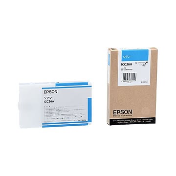 (まとめ) エプソン EPSON PX-P／K3インクカートリッジ シアン 110ml ICC36A 1個  【×10セット】