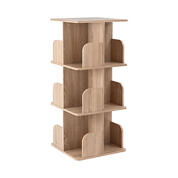 本棚 回転 スリム おしゃれ 収納棚 棚 ディスプレイラック 収納 ほんだな 推し活 推し活グッズ オープンラック 木目調 BLY-68-69