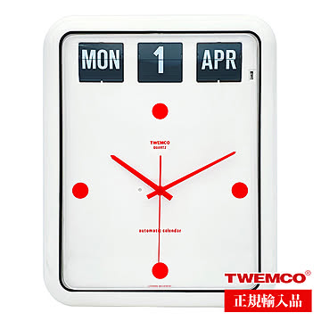 TWEMCO 掛け時計 BQ-12-WHITE ホワイト トゥエンコ パタパタ時計 (フリップ クロック) バークレー クオーツ 正規輸入品
