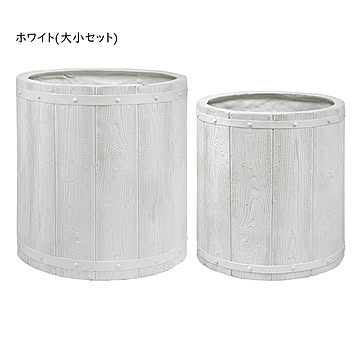 鉢 プランター 大小セット 完成品 FARBOR E002-EN4050S 幅480x奥行480x高さ500mm 住まいスタイル