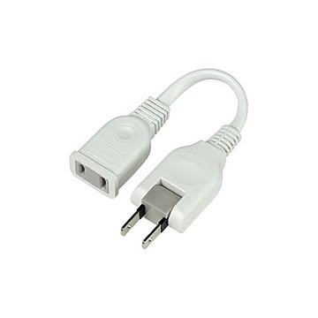 （まとめ）朝日電器 ちょっとコード10cm W-1501B（W）【×20セット】