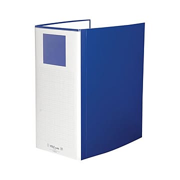（まとめ） ファイル 間伐材シリーズ パイプファイル A4判タテ型・両開き K-120B ブルー 1冊入 【×2セット】