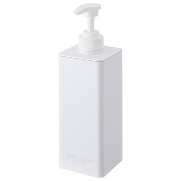 tower タワー (山崎実業) たっぷり洗剤が出るディスペンサー Square Shampoo Dispenser シャンプーボトル コンディショナー ボディソープ 詰め替え ポンプ バスアイテム