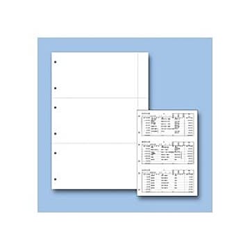 財務 A4白紙振替伝票（3分割パンチ穴） 100枚
