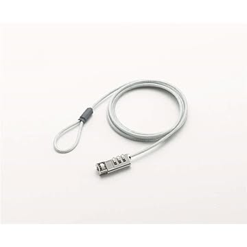 持出し防止ロック 直径4mm 長さ2m ダイヤル錠 MB-13NP