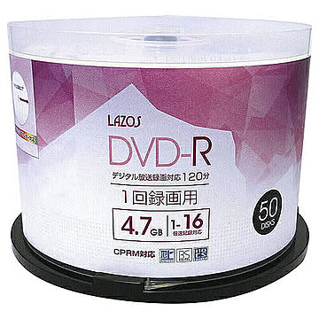 10個セット Lazos 録画用 DVD-R 50枚組 L-CP50PX10 管理No. 4589453404345