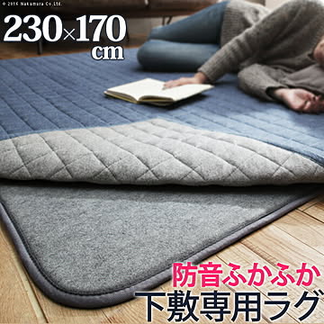 防音ふかふか下敷専用ラグ ふかピタ 230x170cm 3畳用 洗える 床暖房対応 ラグマット