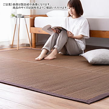 い草センターラグ 南風 191×240 ブラウン