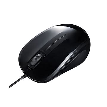 （まとめ）サンワサプライ 静音有線ブルーLEDマウス MA-BL9BK×3セット