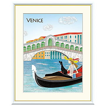 額絵 ヴェニス 佐久間莉美 42x34cm 三幸