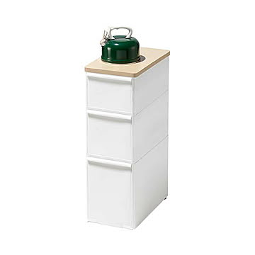 like-it ライクイット スリムストレージシリーズ Wood top stocker wide 耐熱木天板ストッカーワイド MS-111DLWT 収納 引き出し 隙間収納 省スペース
