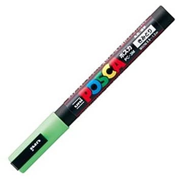 (まとめ) 三菱鉛筆 水性マーカー ポスカ 細字丸芯 黄緑 PC3M.5 1本 【×30セット】