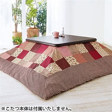 リバーシブル こたつ布団/こたつ掛け布団 【約幅150cm用 ブラウン】 205×285cm 布団カバー別売り 〔リビング ダイニング〕