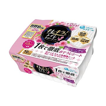 （まとめ）大王製紙 エリエール キレキラ！ハッピーローズの香り 本体 1パック（10枚）【×20セット】