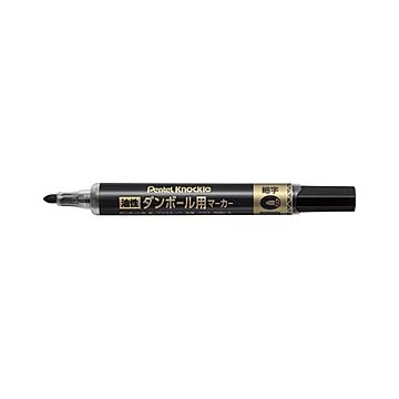 （まとめ） ぺんてる ダンボール用マーカー 丸芯 細字 1.2mm 黒 【×30セット】