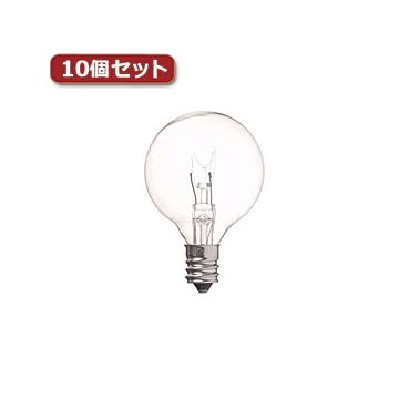 （まとめ）YAZAWA ベビーボール球 G40 E12 10W クリア10個セット G401210CX10【×2セット】