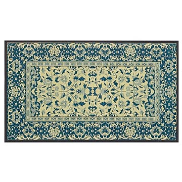 コンチェルト い草玄関マット 長方形約55×85cm 防滑加工 裏貼り仕様 ブルー