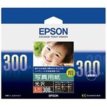 （まとめ）エプソン EPSON 写真用紙 光沢 KL300PSKR L判 300枚×3セット