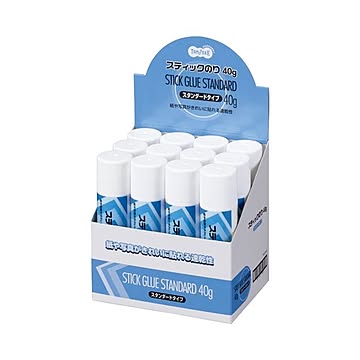（まとめ） TANOSEE スティックのり 40g 1セット（12本） 【×3セット】