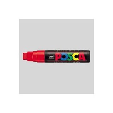 （まとめ） 三菱鉛筆 ユニ ポスカ 極太角芯（15mm） PC-17K.15 赤 1本入 【×5セット】