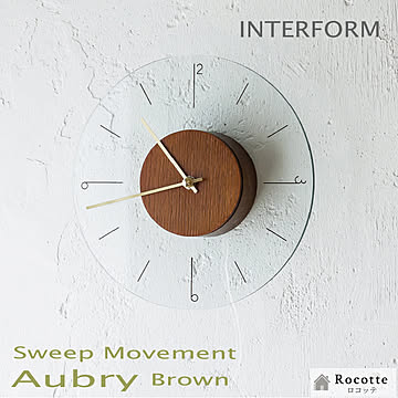  【電池ﾌﾟﾚｾﾞﾝﾄ】インターフォルム 掛け時計 連続秒針 CL4567 オーブリー