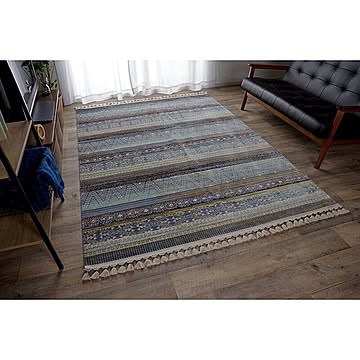 イケヒコ・コーポレーション トルコ製ウィルトン織カーペット 約133×190cm ボーダータイプ
