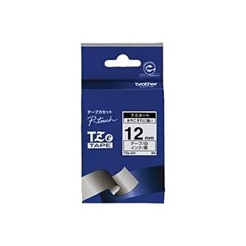 (業務用3セット) brother ブラザー工業 文字テープ/ラベルプリンター用テープ 【幅：12mm】 TZe-335 黒に白文字