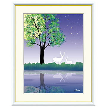 額絵 カシオペア座 田口みちる 42x34cm 三幸