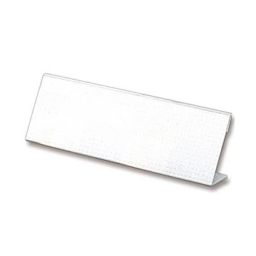 (まとめ）ライオン事務器 カード立L型（アクリル製） W250×H80mm L-250 1セット（10個）【×3セット】