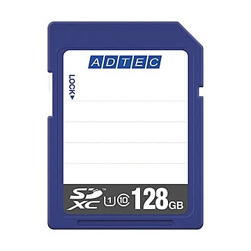 アドテック SDXCメモリカード128GB UHS-I Class10 インデックスタイプ AD-SDTX128G/U1R 1枚