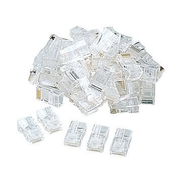 （まとめ）サンワサプライ RJ-45コネクタ（より線用） ADT-RJ45-50【×2セット】