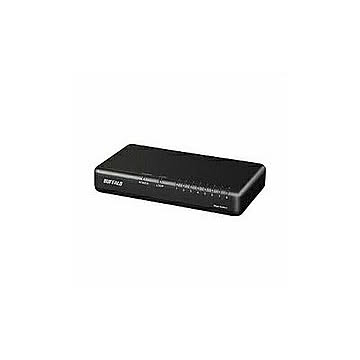 BUFFALO Giga対応 スイッチングハブ 8ポート ブラック LSW6-GT-8EP/BK 管理No. 4981254050019