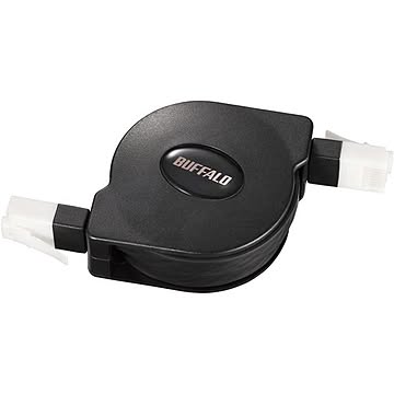 バッファロー（サプライ） ツメの折れないCat6 LANケーブル 巻取式 1.5m ブラック BL6TM15BK