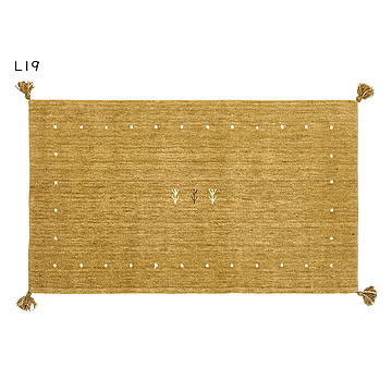 ギャッベ ラグ LORRI BUFF インド製 長方形 80x140cm 萩原