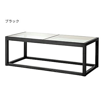 東谷 RTO-111 ガラステーブル 幅110x奥行50x高さ38cm ブラック
