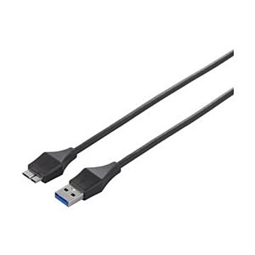 バッファロー(サプライ) ユニバーサルコネクター USB3.0 A to microB スリムケーブル 1.0mブラック BSUAMBSU310BK