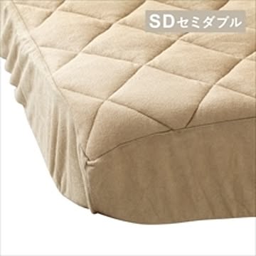 レーヨンパイル涼感キルトボックスシーツ セミダブル CGRBX-12200