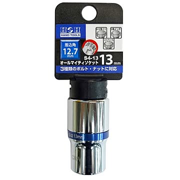 (業務用60個セット) H＆H オールマイティーソケット/作業工具 【4分角】 差込角：12.7mm サイズ：13mm S4-13 〔DIY用品/日曜大工〕