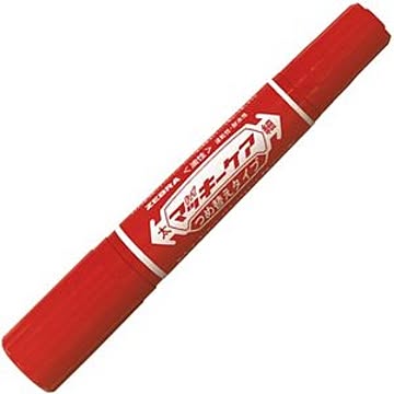 （まとめ） ゼブラ 油性マーカー ハイマッキーケア つめ替えタイプ 太字+細字 赤 YYT5-R 1本 【×40セット】