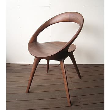 アネロ 回転チェア（ウォールナット無垢） ANELLO