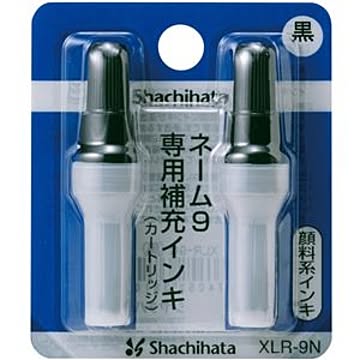 （まとめ） シャチハタ Xスタンパー 補充インキカートリッジ 顔料系 ネーム9専用 黒 XLR-9N 1パック（2本） 【×20セット】